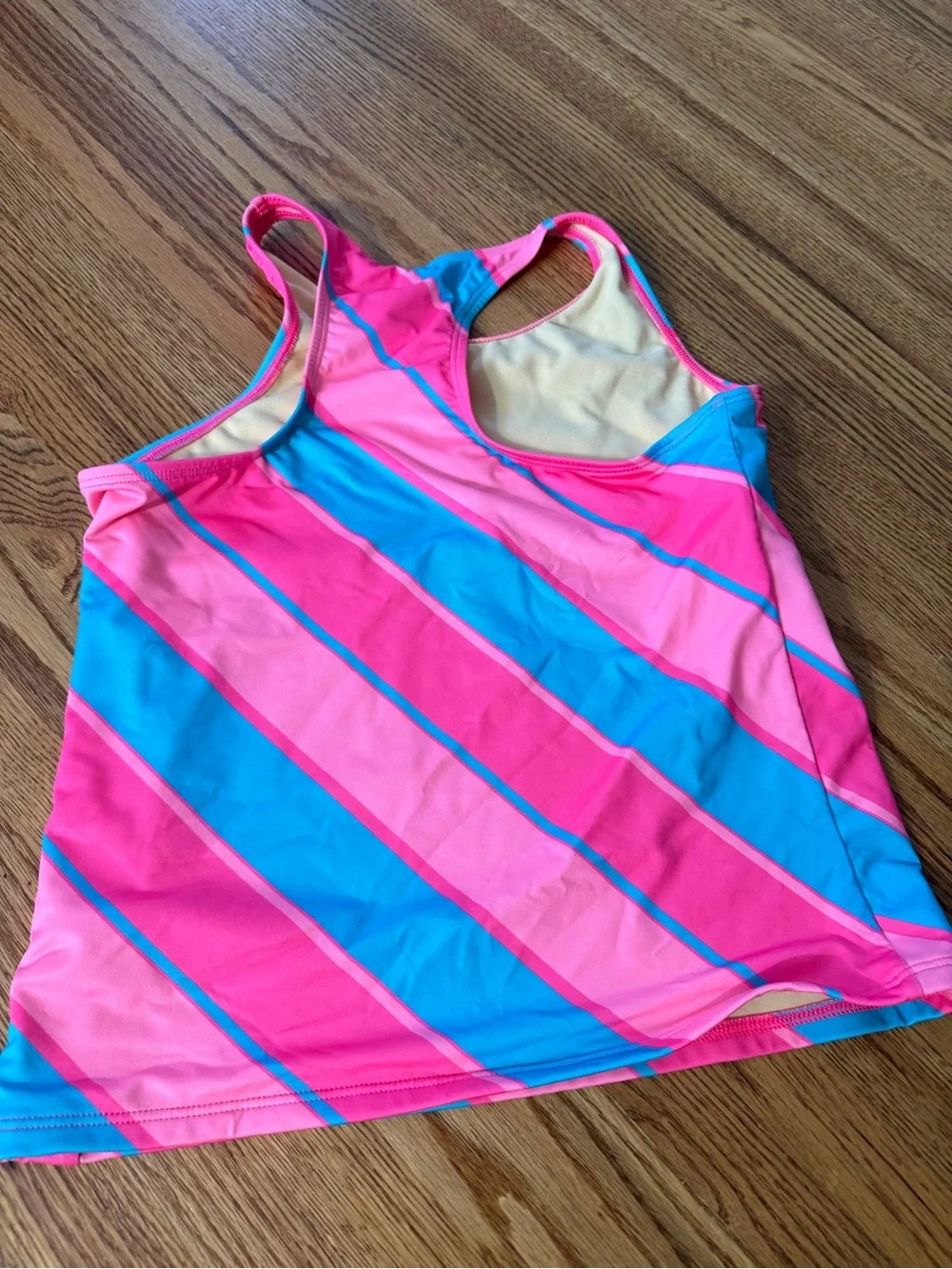 Lands' End Girls' Neon Pink & Blue Starfish Rashguard Swim Set
